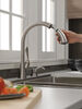 Single Handle Pull-Down Kitchen Faucet with Soap Dispenser