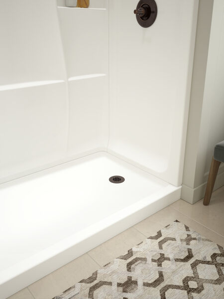 60 X 32 Shower Wall Set In High Gloss, Shower Surround Kit With Base