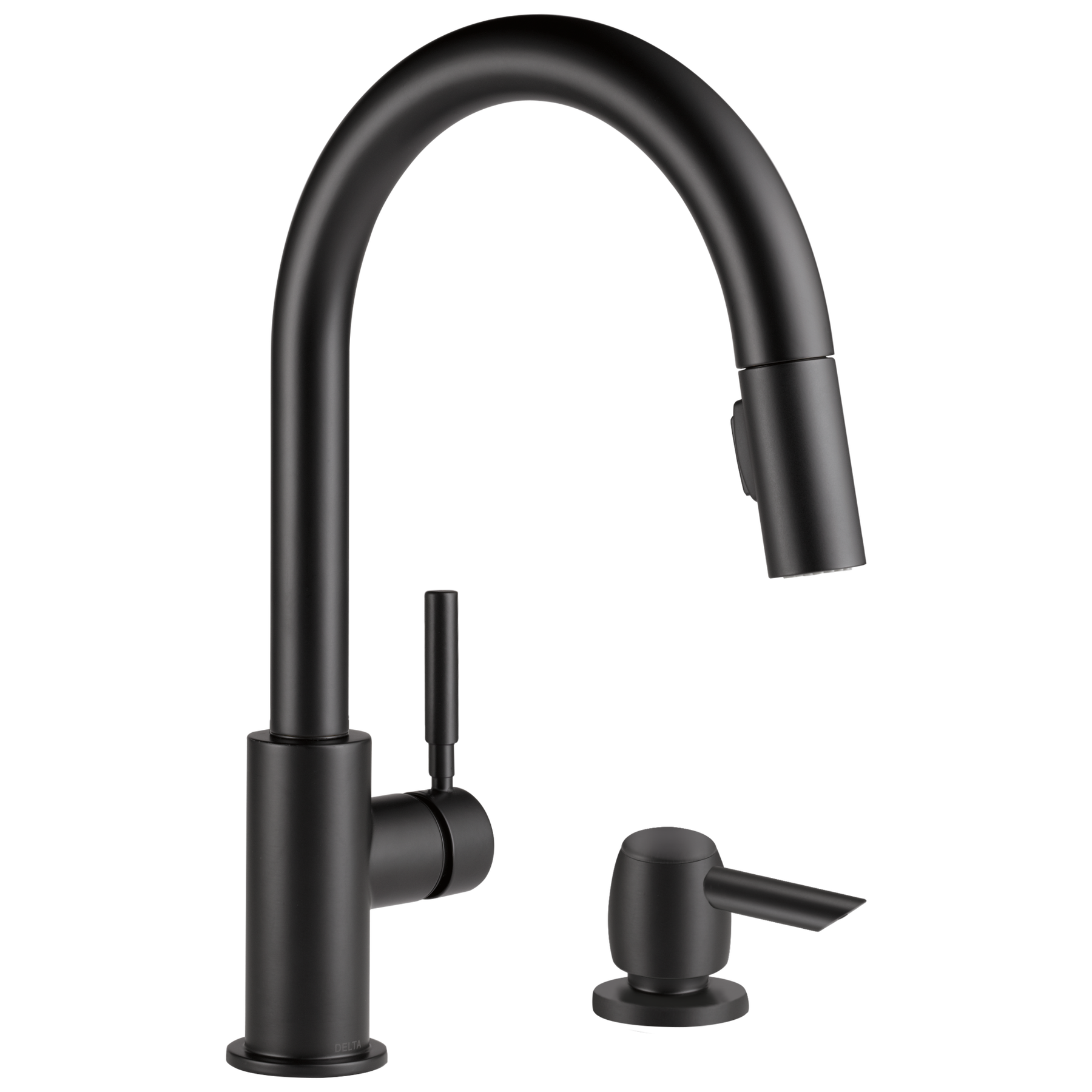 Single Handle Pull-Down Kitchen Faucet with Soap Dispenser in