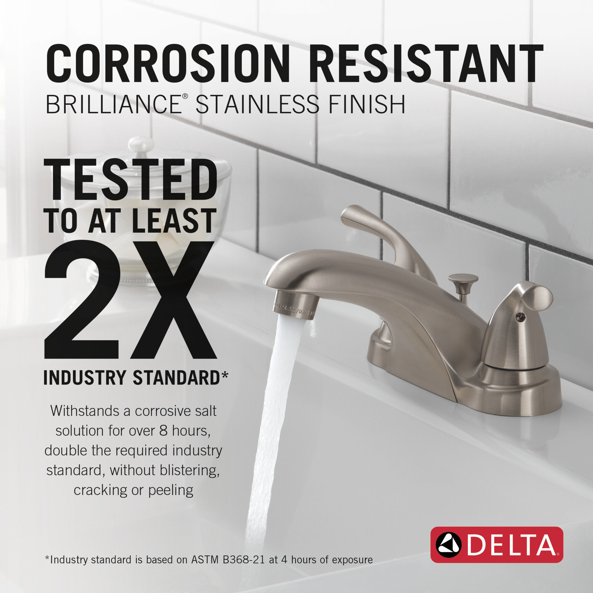 Two Handle Centerset Bathroom Faucet in Brushed Nickel B2515LF