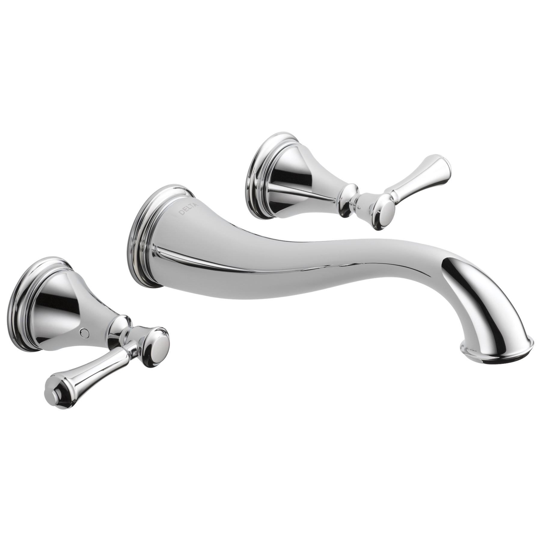 Two Handle Wall Mount Bathroom Faucet Trim in Chrome — image 1
