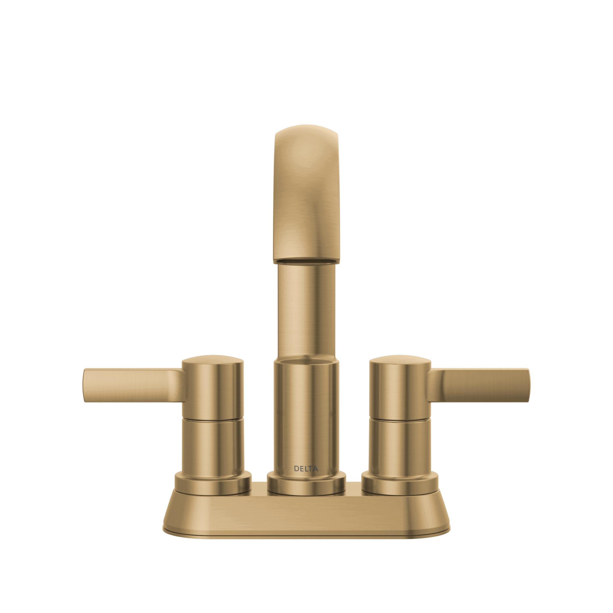 Two Handle Centerset Bathroom Faucet in Champagne Bronze 25855LF