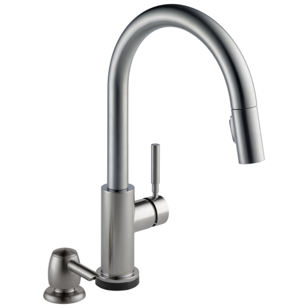 Single Handle Pull Down Kitchen Faucet With Touch2o Technology And Soap Dispenser 19933t Spsd Dst Delta Faucet