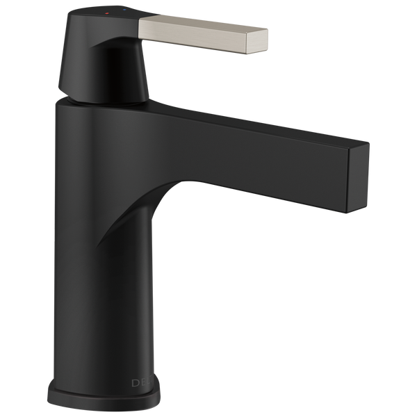 Single Handle Bathroom Faucet in Matte Black / Stainless 574-SMMPU
