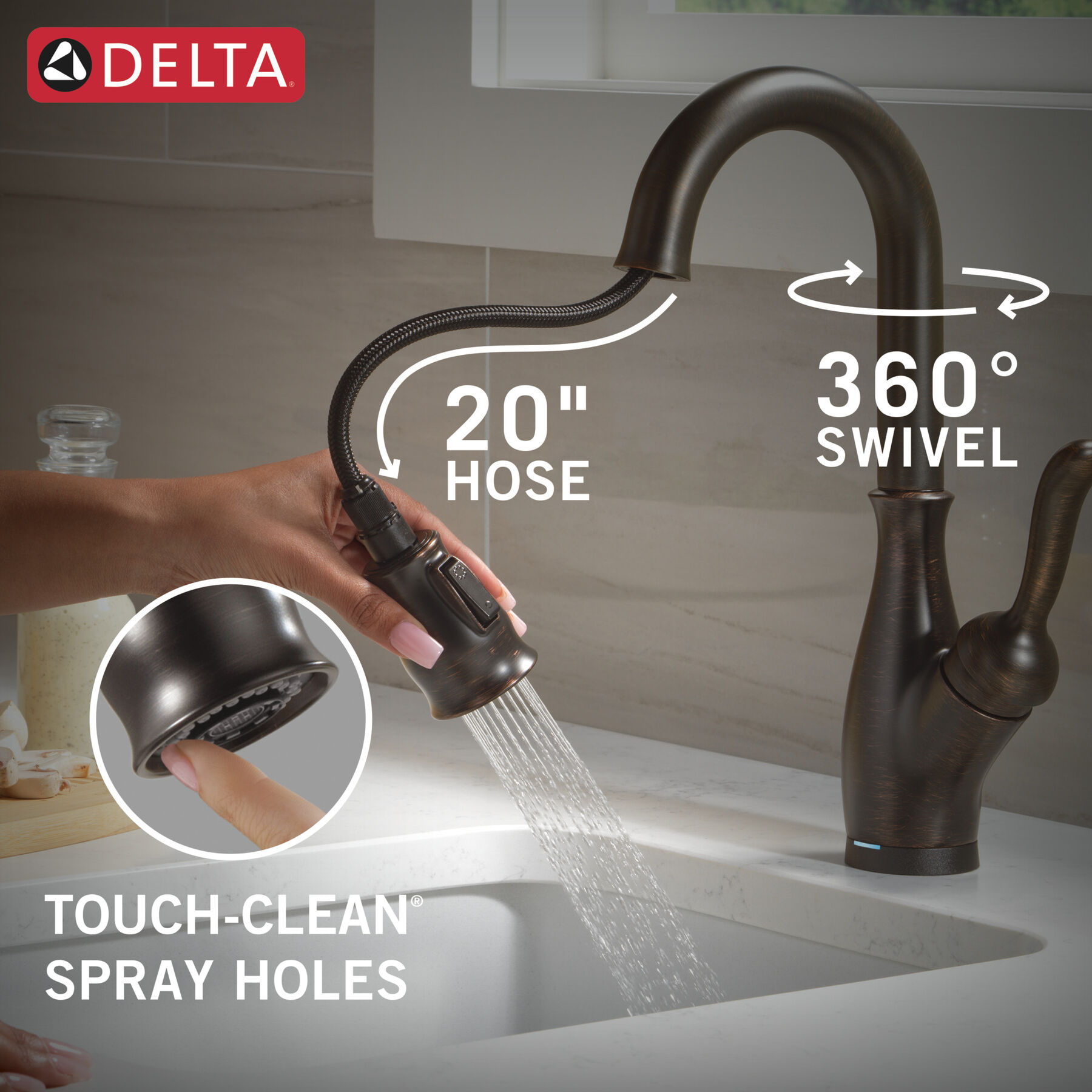 Touch2O® Bar / Prep Faucet with Touchless Technology in Bronze