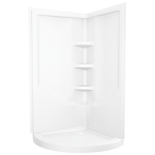 38'' DirecttoStud Corner Shower Wall Set in High Gloss White B67916