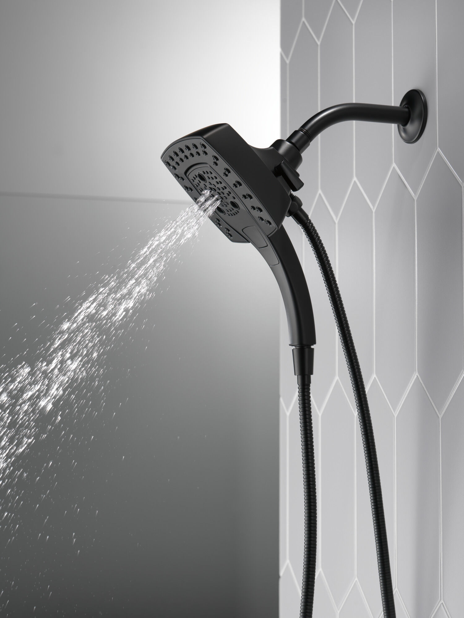 H2Okinetic® In2ition® 5-Setting Two-in-One Shower in Matte Black