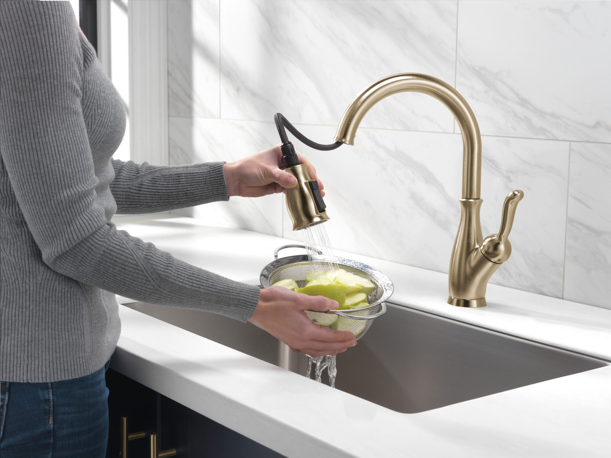 Single Handle Pull-Down Kitchen Faucet with ShieldSpray