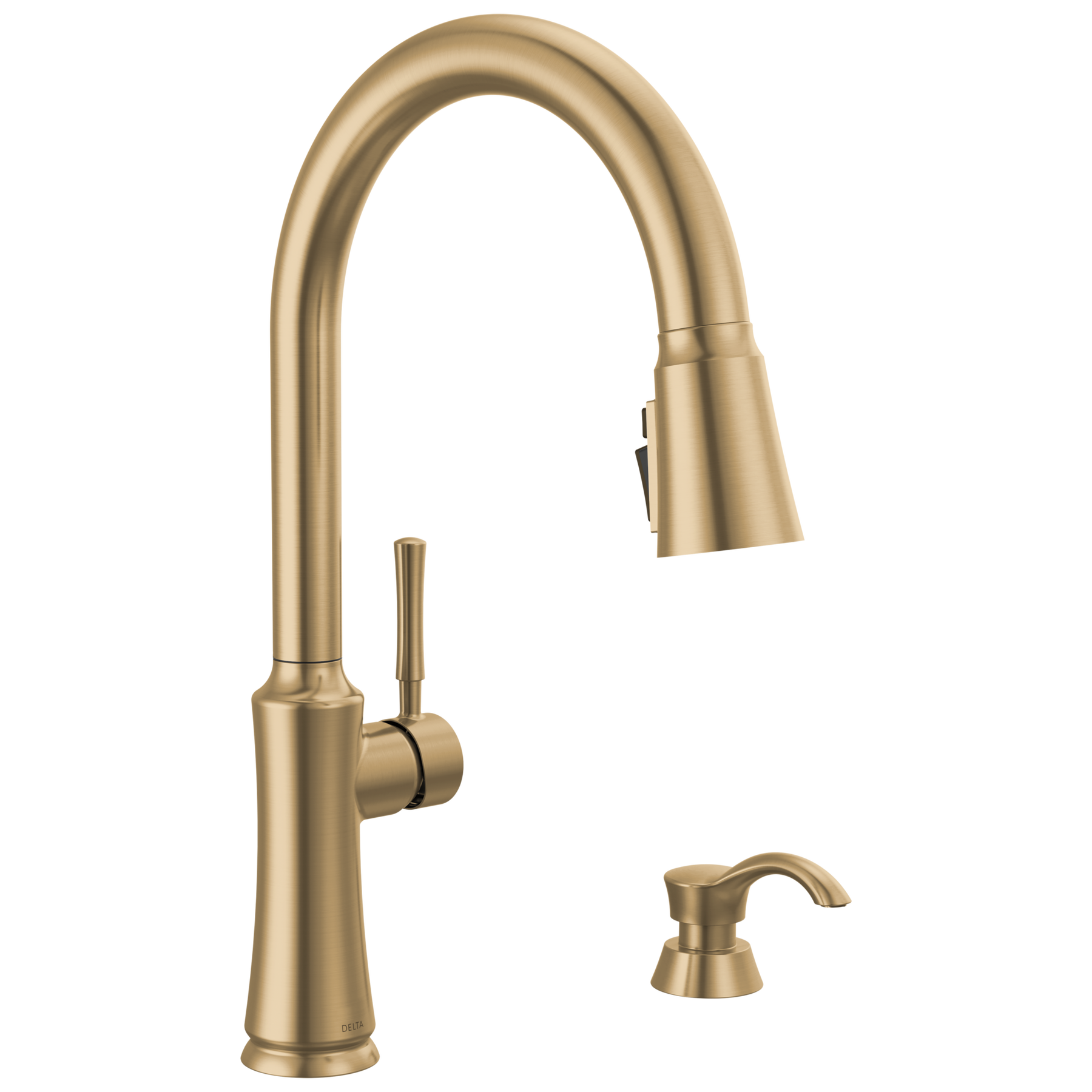 Single Handle Kitchen Pull-Down Faucet w/ Soap Dispenser in