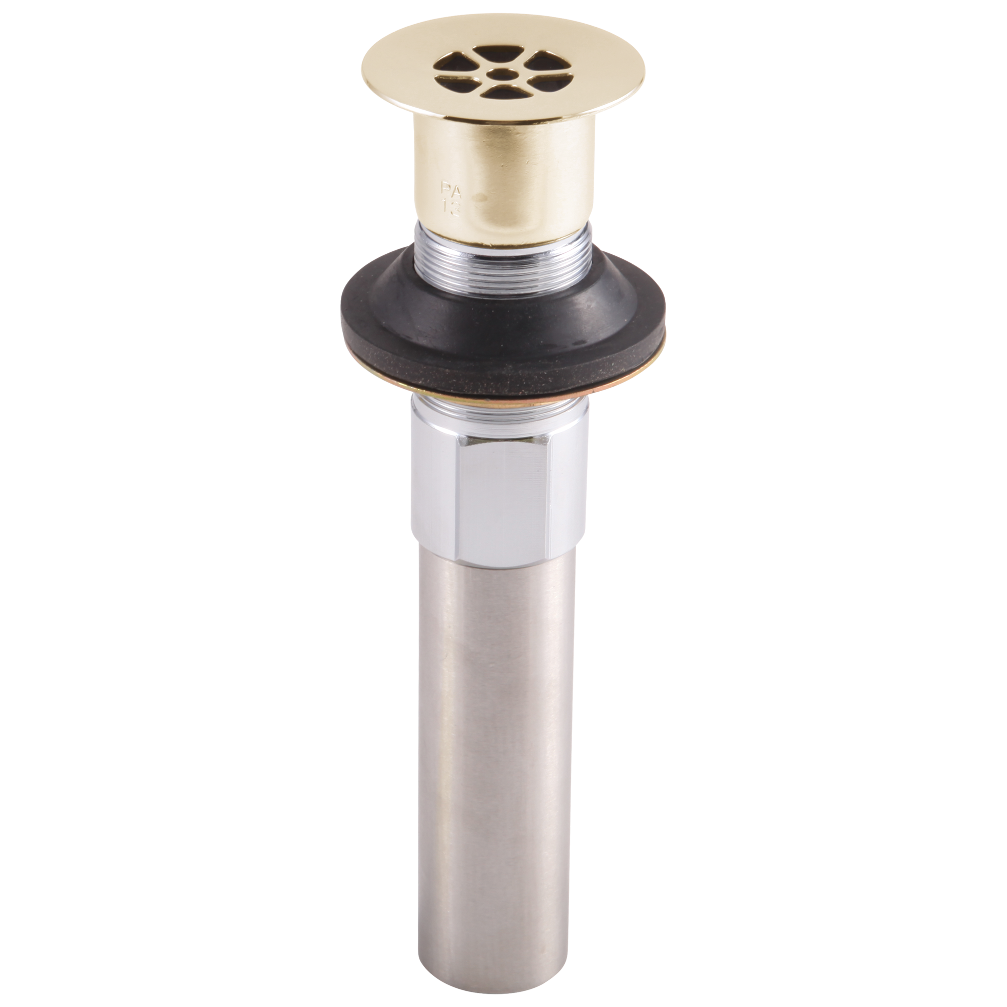 Delta Faucet Zura Grid Strainer - Less Overflow - Bathroom - Polished Nickel