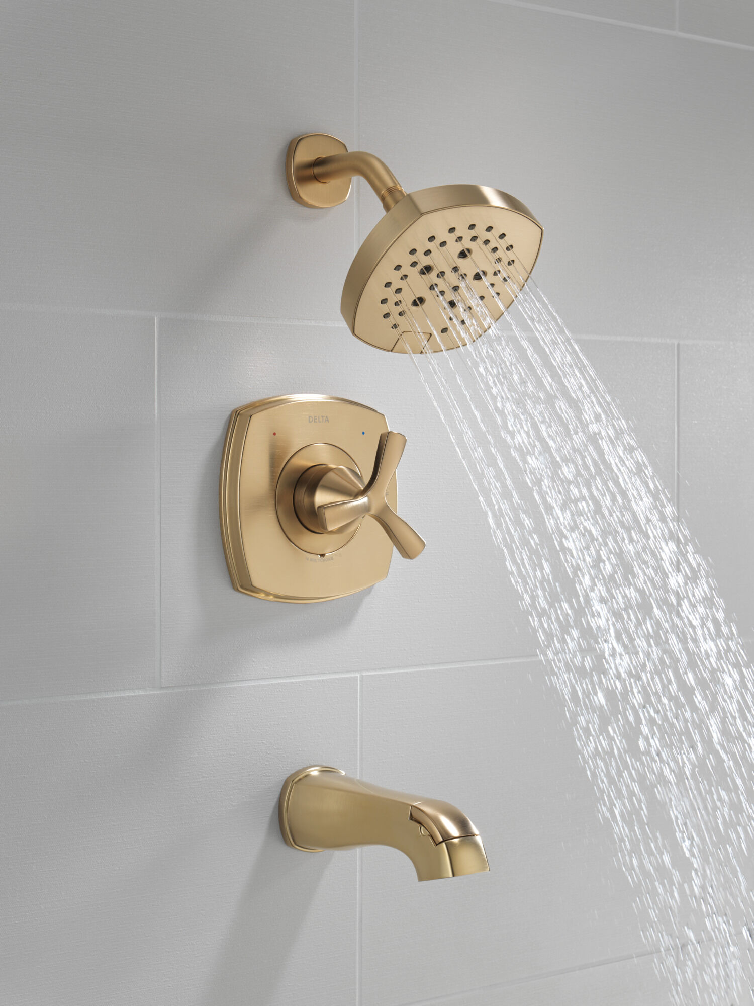 14 Series Tub and Shower in Lumicoat® Champagne Bronze T144766-CZ