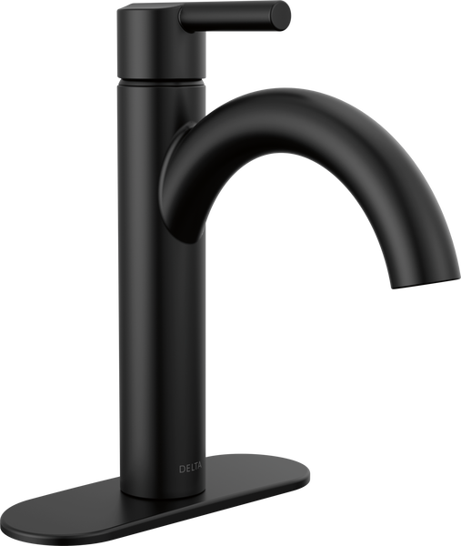 SingleHole Bathroom Faucet 1L (Recertified) in Matte Black 15749LFBLR Delta Faucet