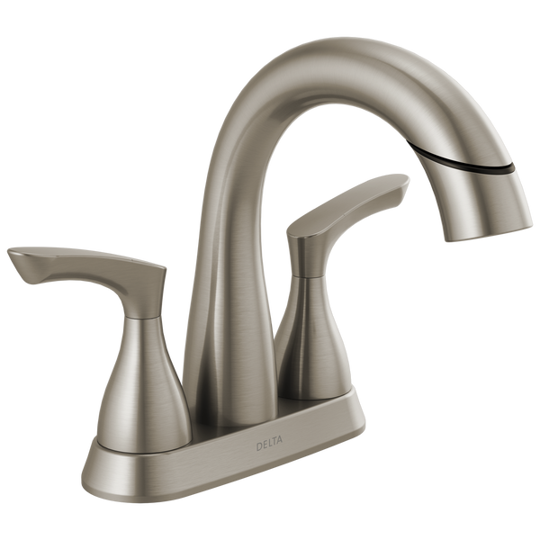 Two Handle Centerset Pull-Down Bathroom Faucet in Spotshield