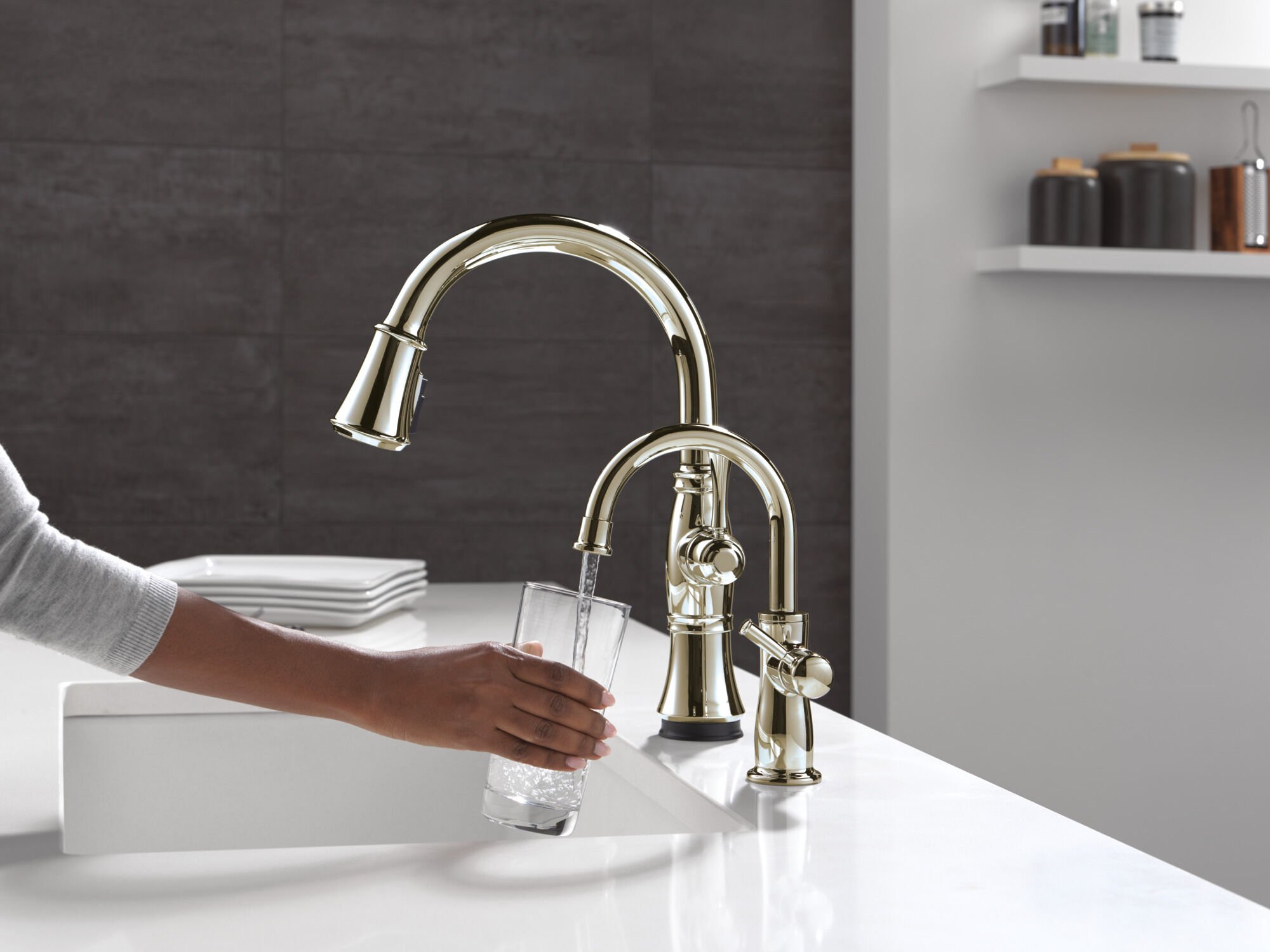 Touch2O® Technology Kitchen Faucet with Touchless Technology in