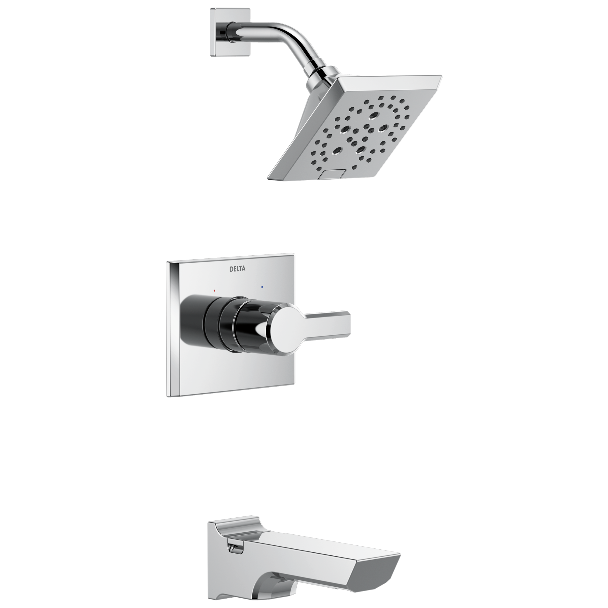 Delta Faucet Pivotale Monitor 14 Series H2okinetictub and Shower Trim - Lumicoat Chrome