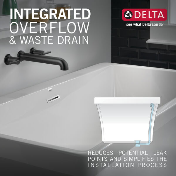 67'' x 36'' Freestanding Tub with Integrated Waste and  Overflow, image 2