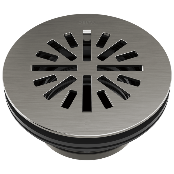 4" Prefab Round Shower Drain in Black Stainless DT051411KS Delta Faucet