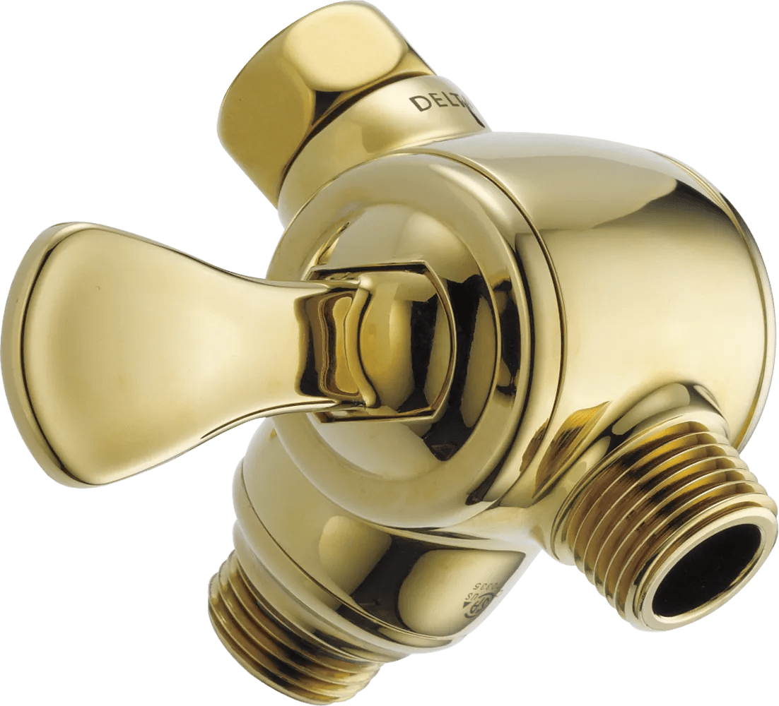 Delta Faucet Universal Showering Components 3-Way Shower Arm Diverter for Hand Shower - Polished Brass