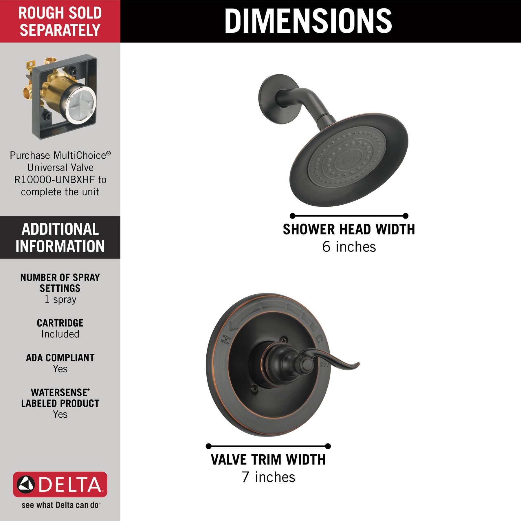 Monitor® 14 Series Shower Trim in Oil Rubbed Bronze BT14296-OB  