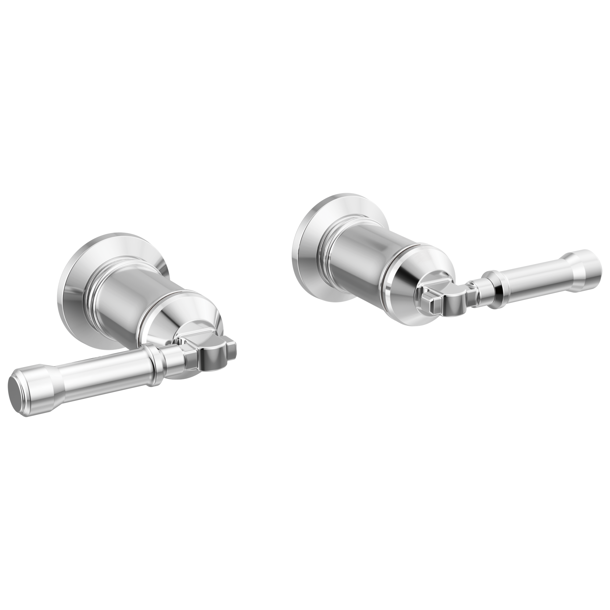 BroderickE Wall Mount Bathroom Faucet Handle Kit-Lever - Lumicoat Chrome