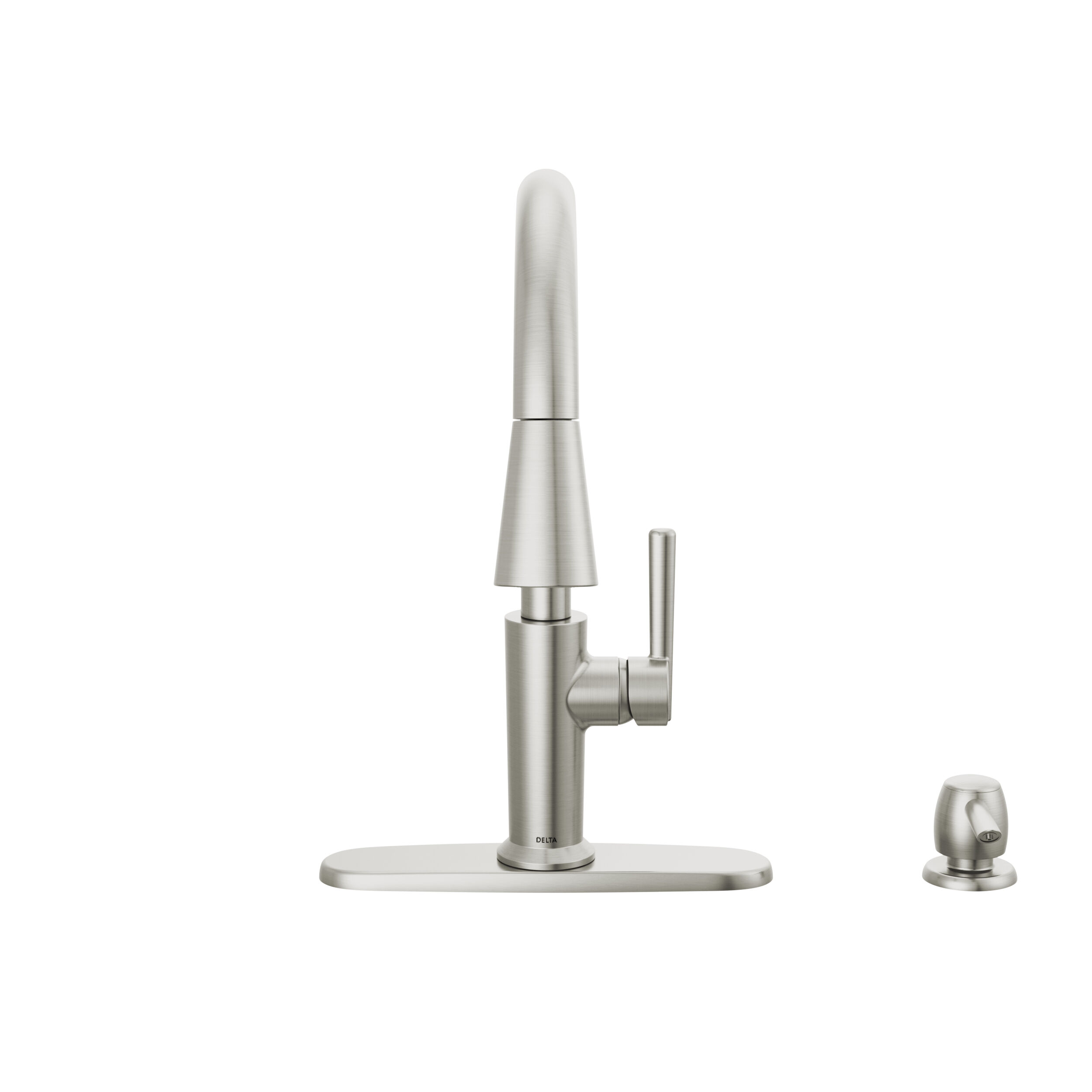 Single Handle Pull-Down Kitchen Faucet with Soap Dispenser and
