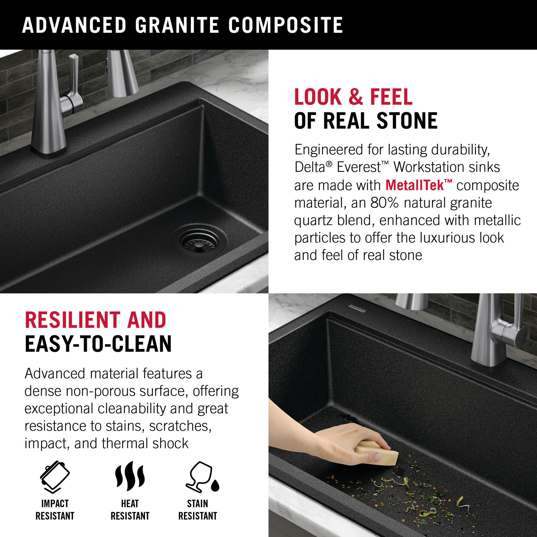 30” Granite Composite Workstation Kitchen Sink Drop-In Top Mount 