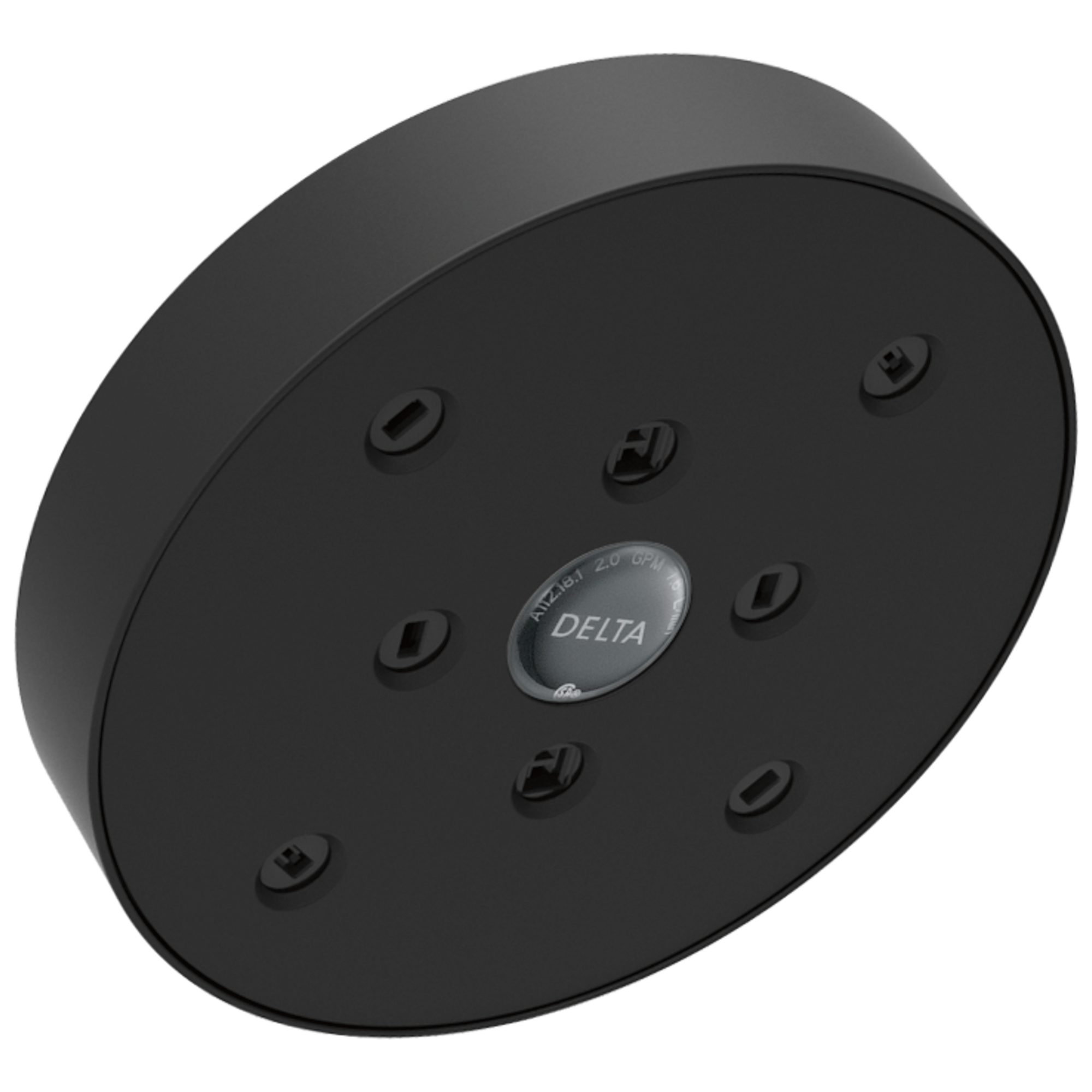 Delta Faucet Universal Showering Components H2OKineticSingle-Setting Raincan Shower Head - Matte Black