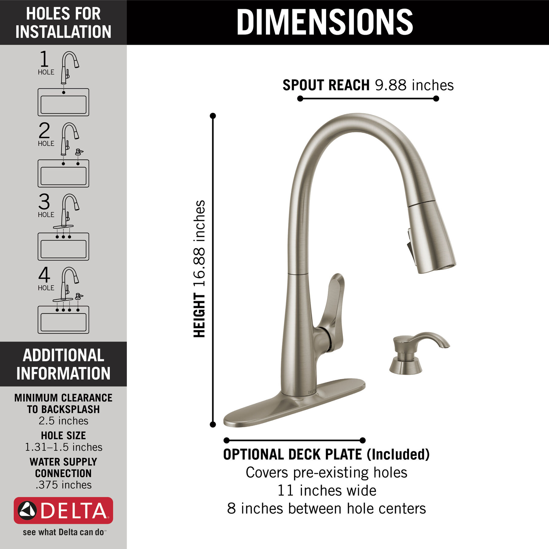 Single Handle Pull-Down Kitchen Faucet with ShieldSpray