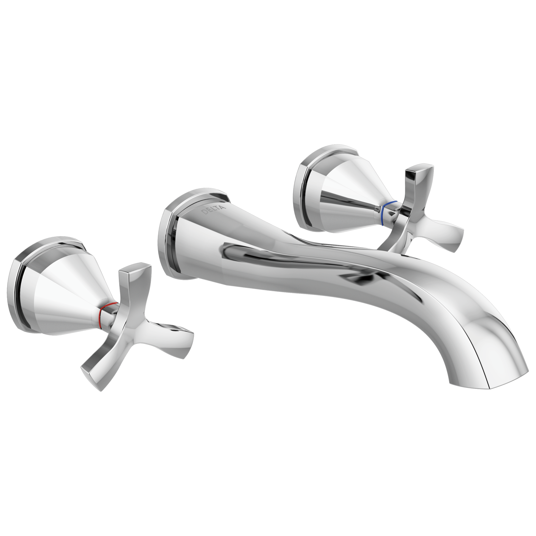 Two Handle Wall Mount Bathroom Faucet Trim in Lumicoat® Chrome — image 1