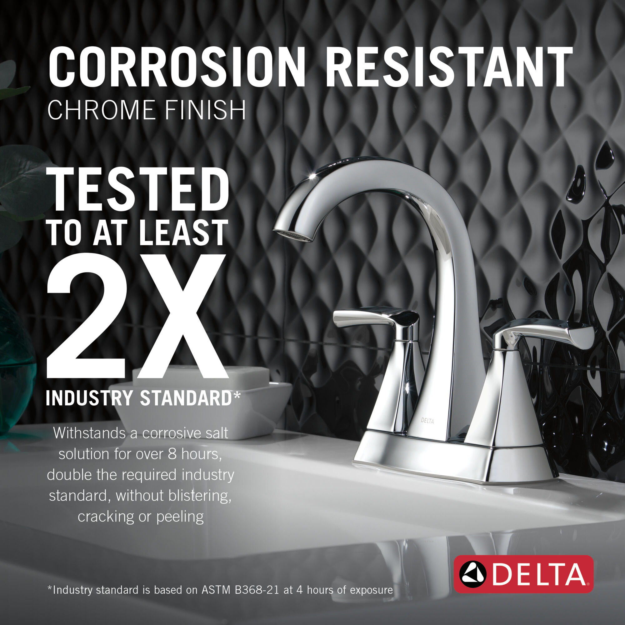 Two Handle Centerset Bathroom Faucet in Chrome 25899LF | Delta Faucet