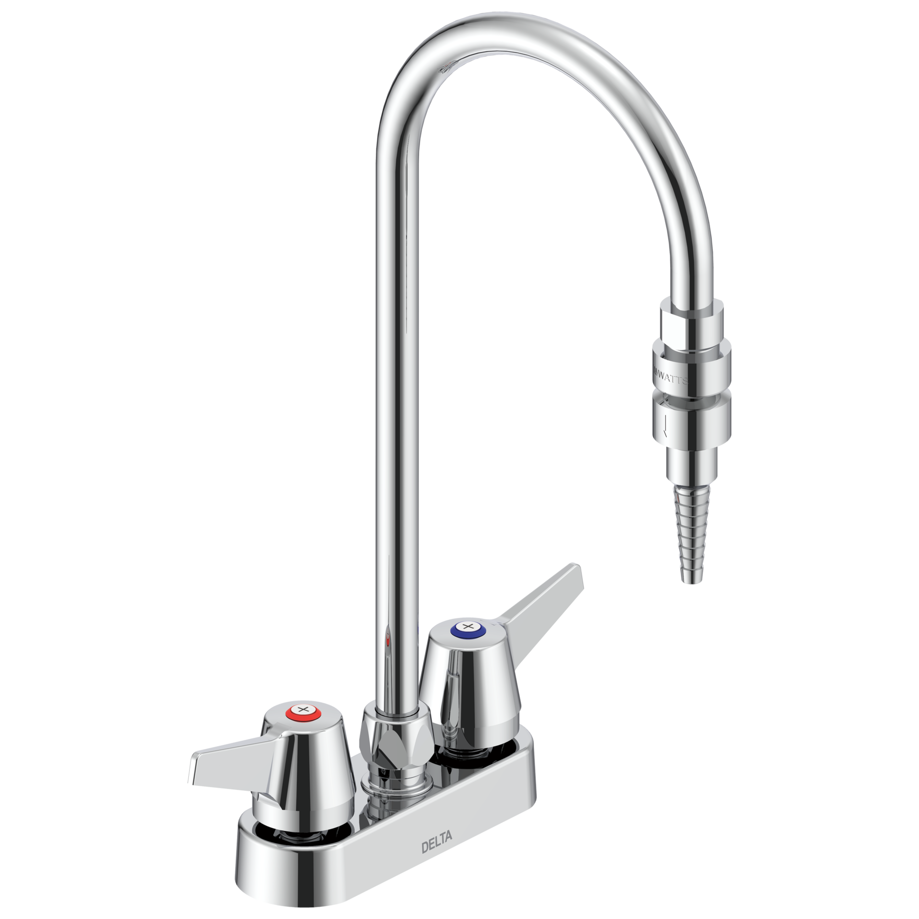 Two Handle 4 In Deck-mount Laboratory Mixing Faucet in Chrome