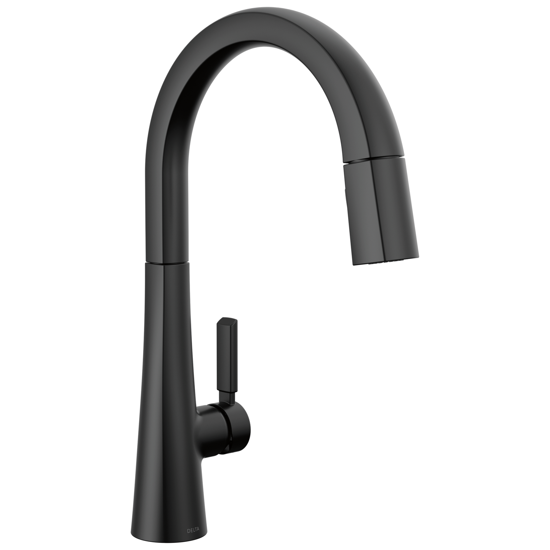 Single Handle Pull-Down Kitchen Faucet in Matte Black 9191-BL-DST