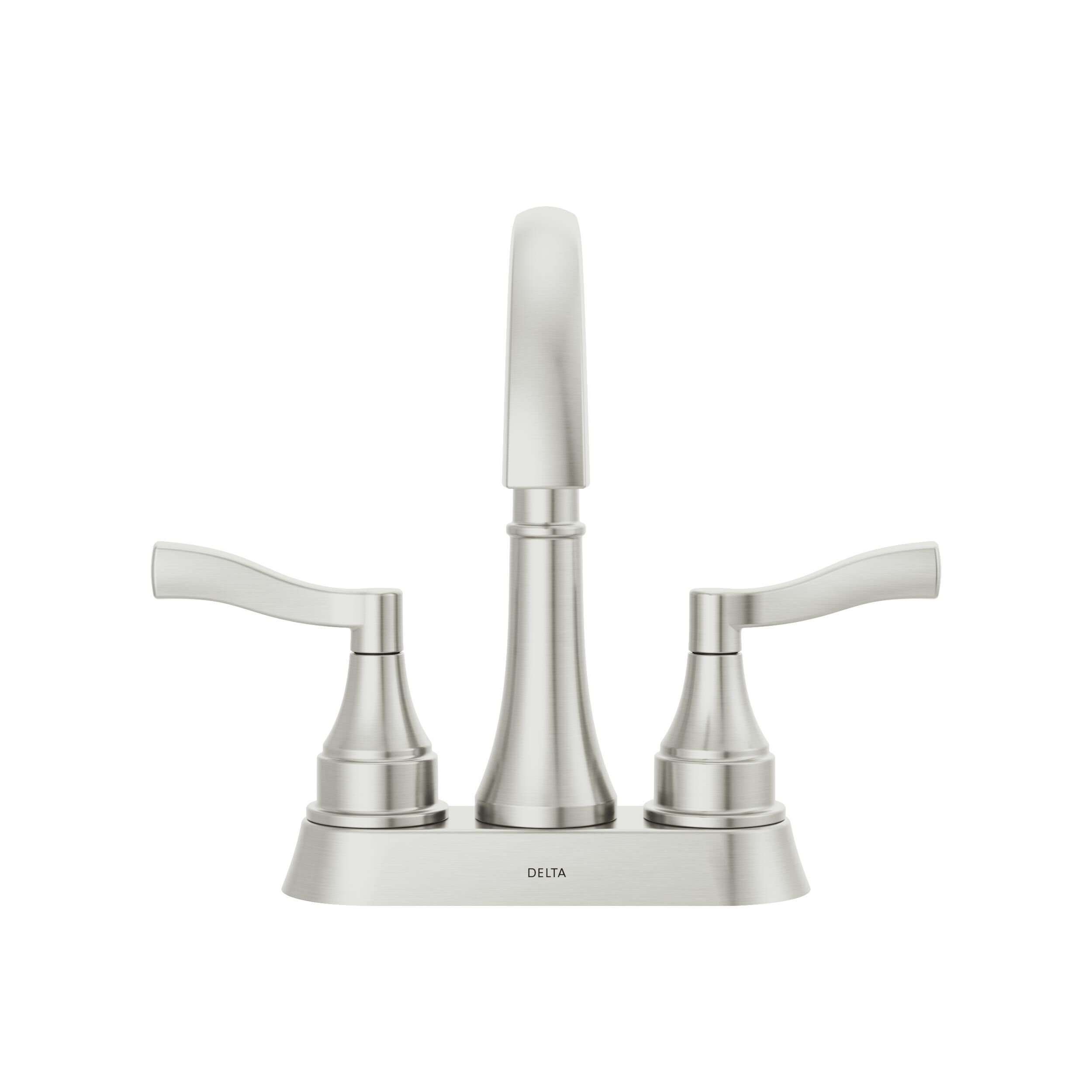 Two Handle Centerset Bathroom Faucet in Brushed Nickel 25822LF-SS