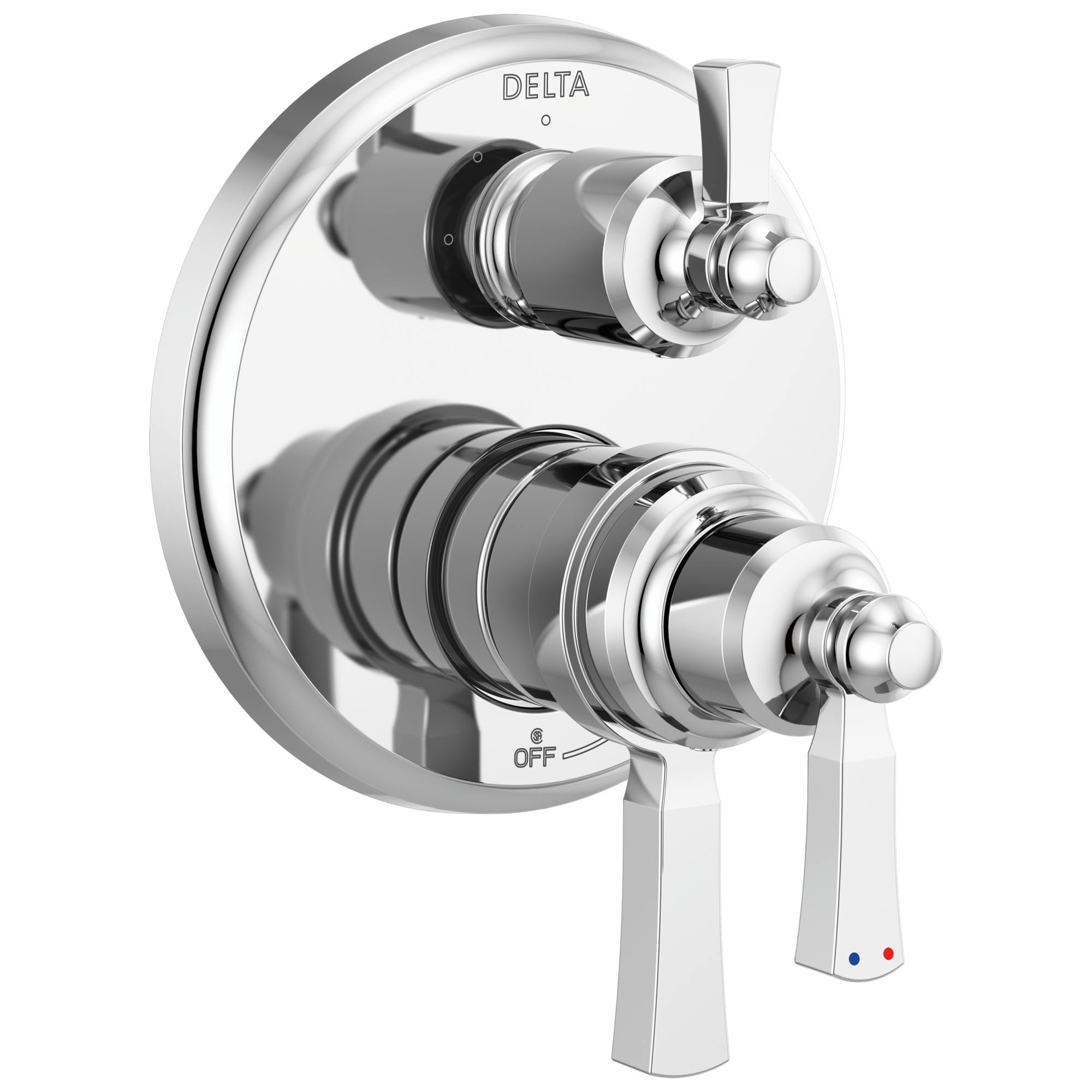 Delta Faucet DorvalE Traditional 2-Handle Monitor 17T Series Valve Trim with 3 Setting Diverter - Chrome