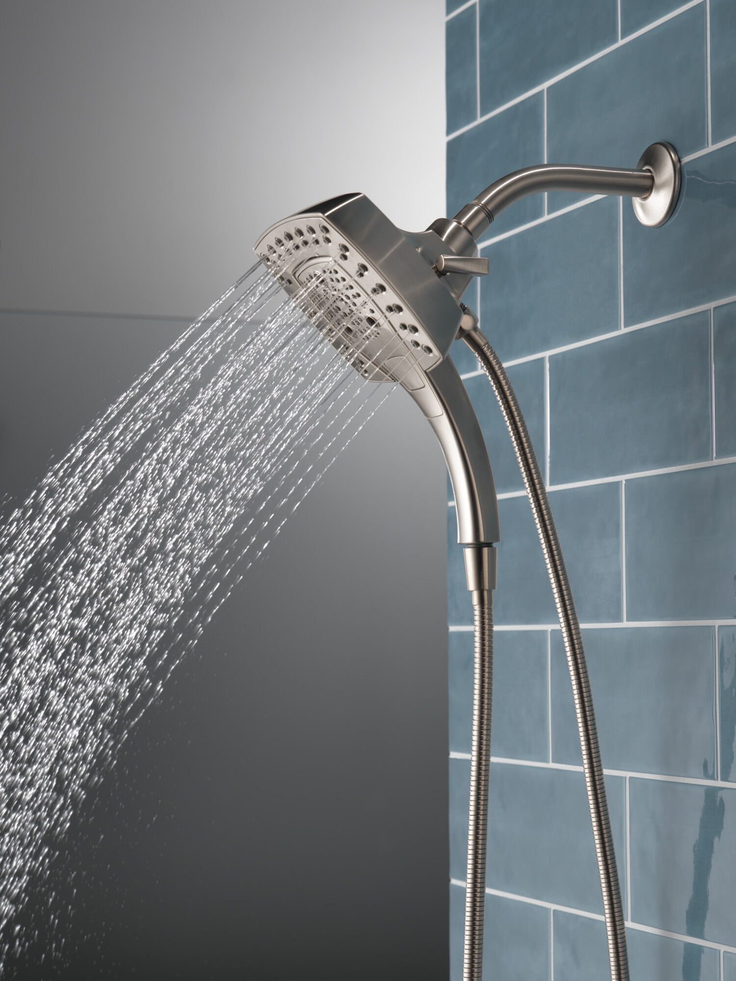 H2Okinetic® In2ition® 5-Setting Two-in-One Shower in Lumicoat