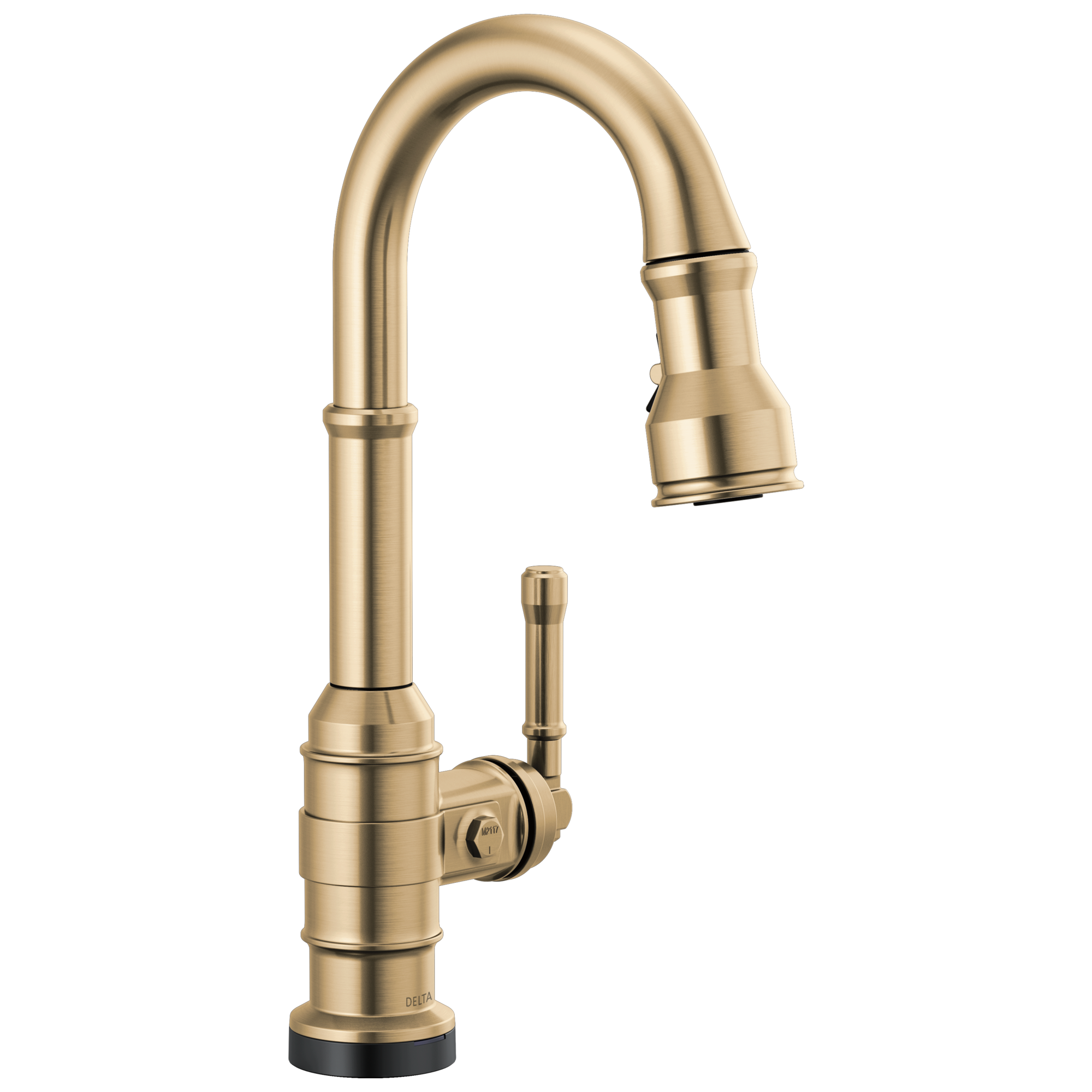 BroderickE Single Handle Pull-Down Bar/Prep Faucet with Touch2O Technology - Champagne Bronze