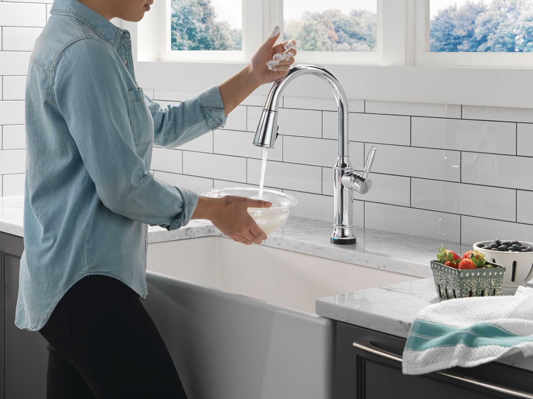 Pull-Down Kitchen Single Handle with Soap Dispenser Bundle, image 4