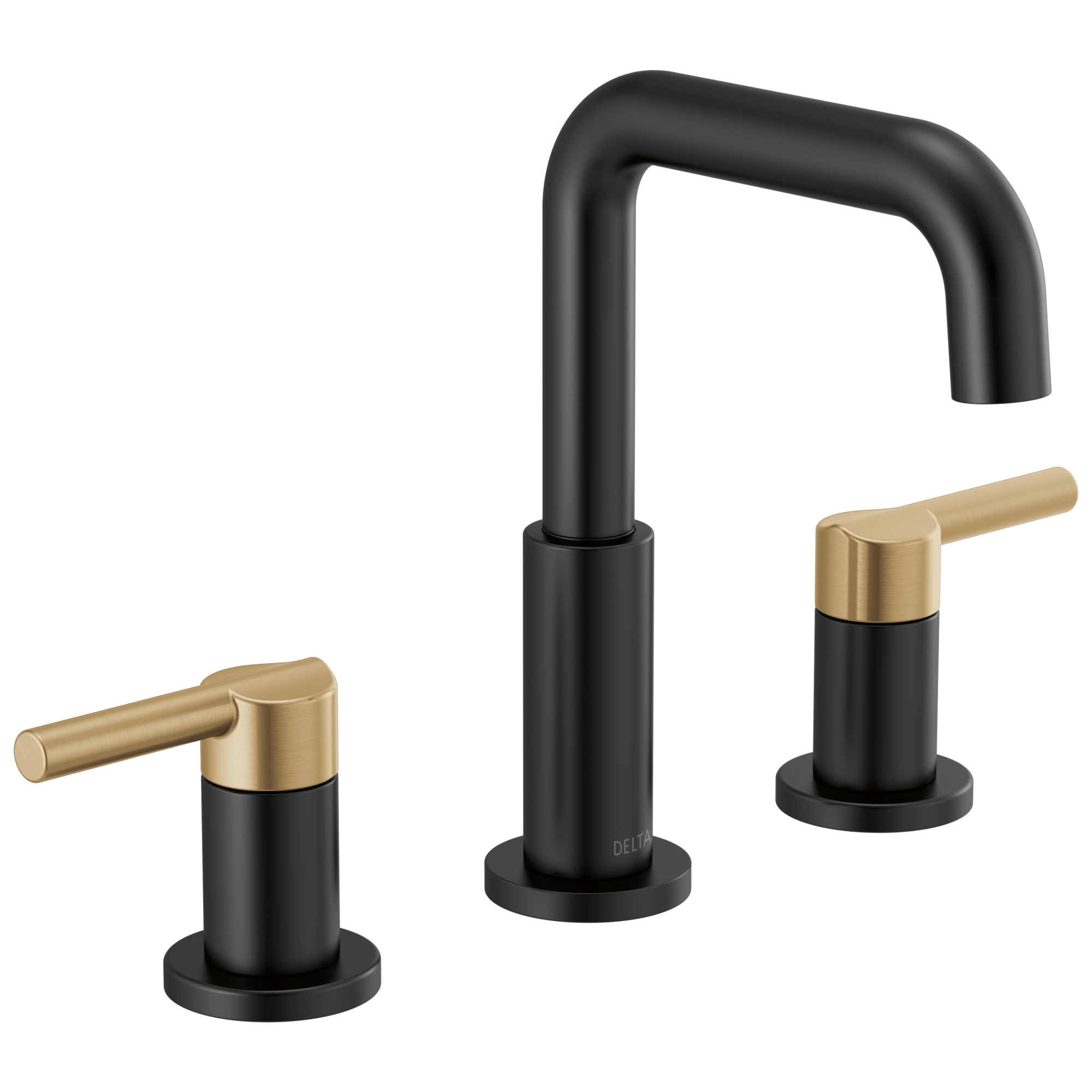 Delta Faucet NicoliE Two Handle Widespread Bathroom Faucet - Matte Black Champagne Bronze