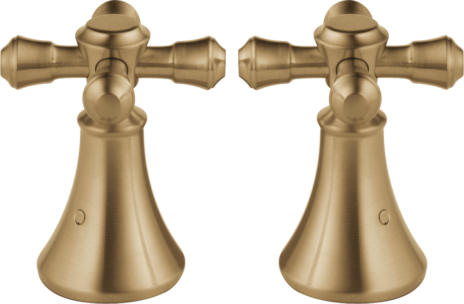 Metal Cross Handle Set - Roman Tub in Champagne Bronze H695CZ