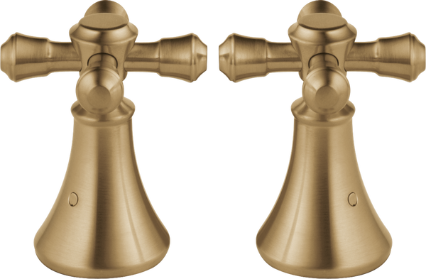 Metal Cross Handle Set - Roman Tub in Champagne Bronze H695CZ