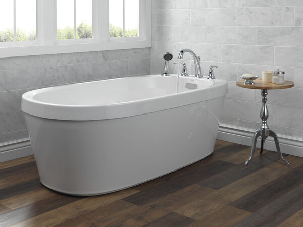 60 in. x 32 in. Freestanding Tub with Integrated Waste and Overflow, image 9