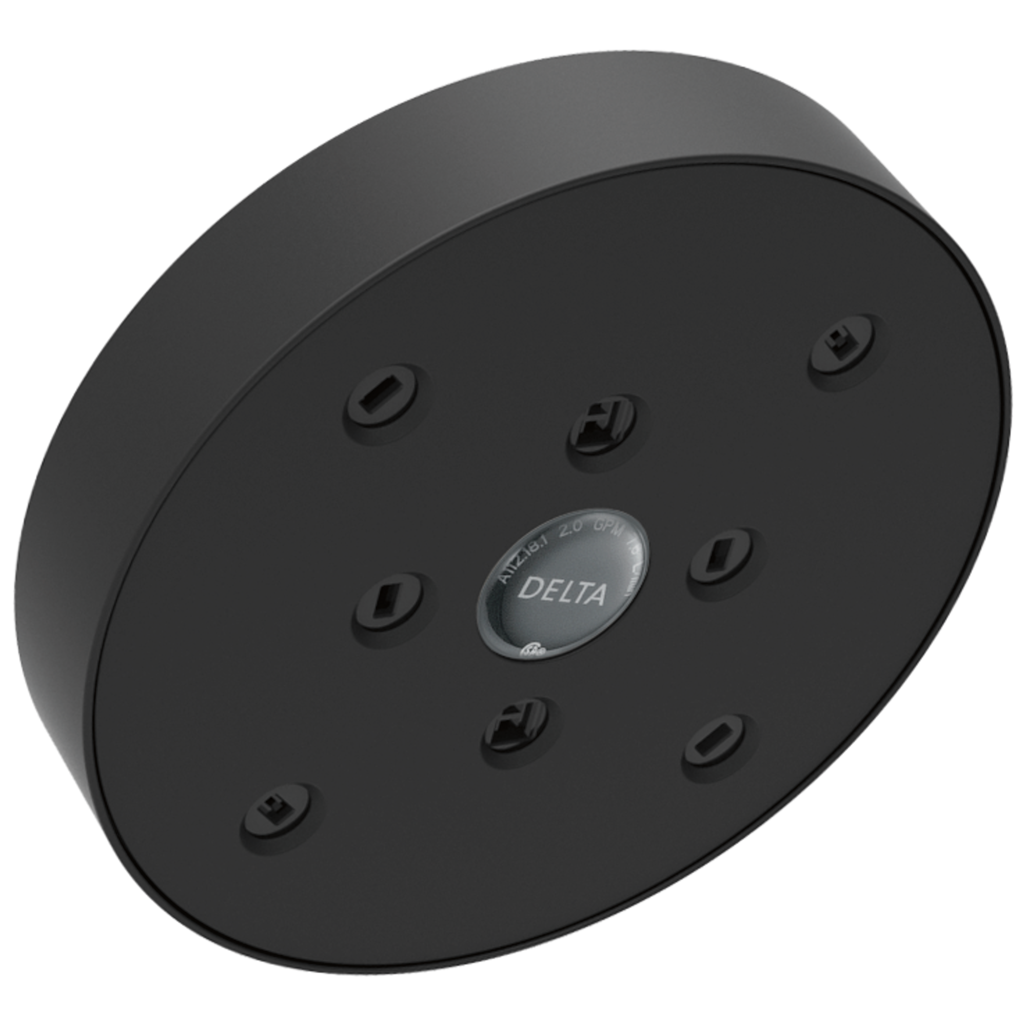 Delta Faucet Universal Showering Components H2OKineticSingle-Setting Raincan Shower Head - Matte Black