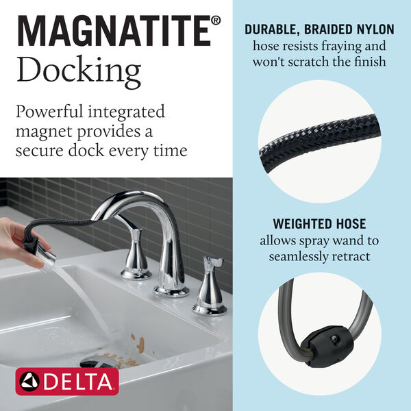 Two Handle Widespread Pull-Down Bathroom Faucet, image 10