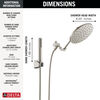 Adjustable Raincan Shower Head with Hand Shower