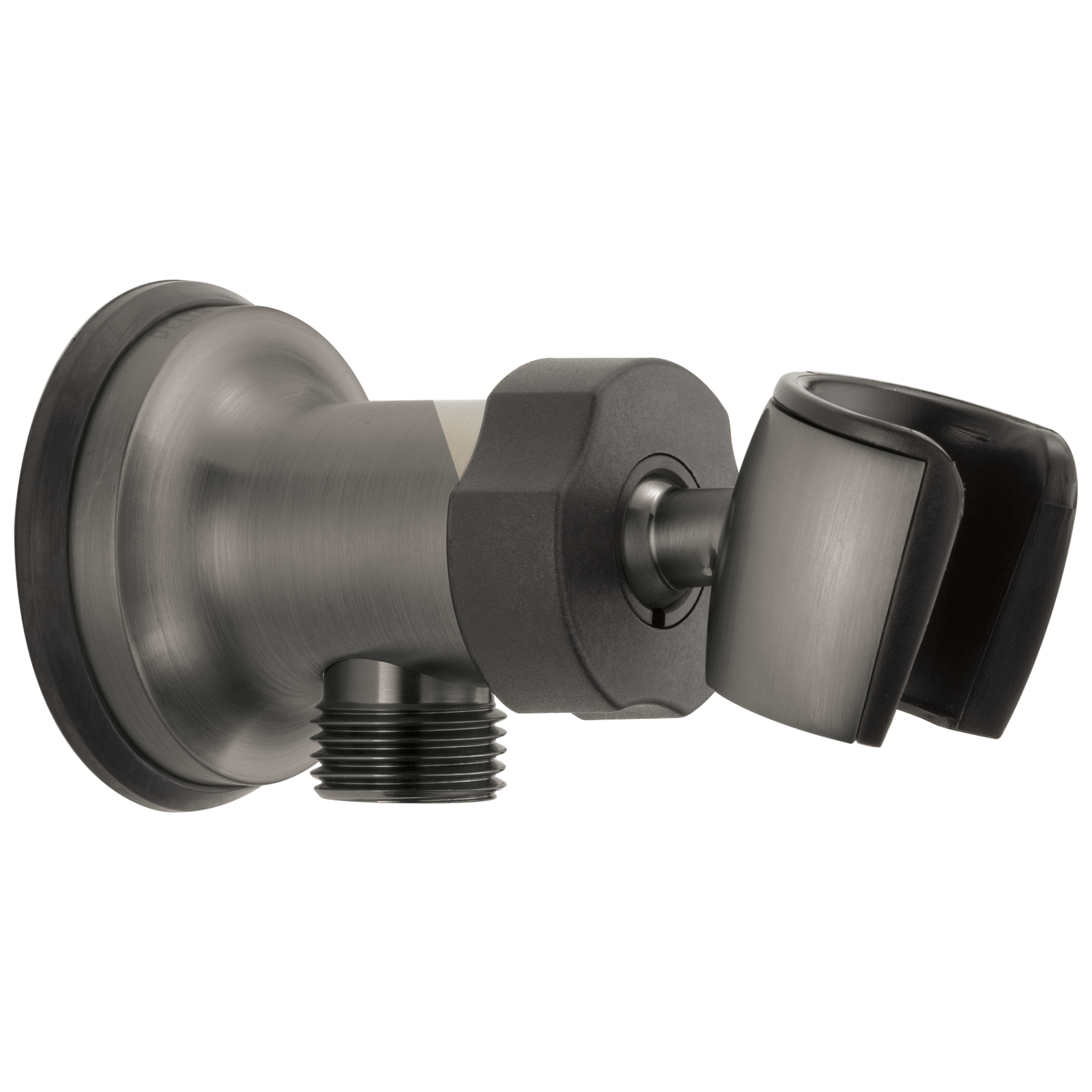Delta Faucet Universal Showering Components Adjustable Wall Mount Elbow - Black Stainless