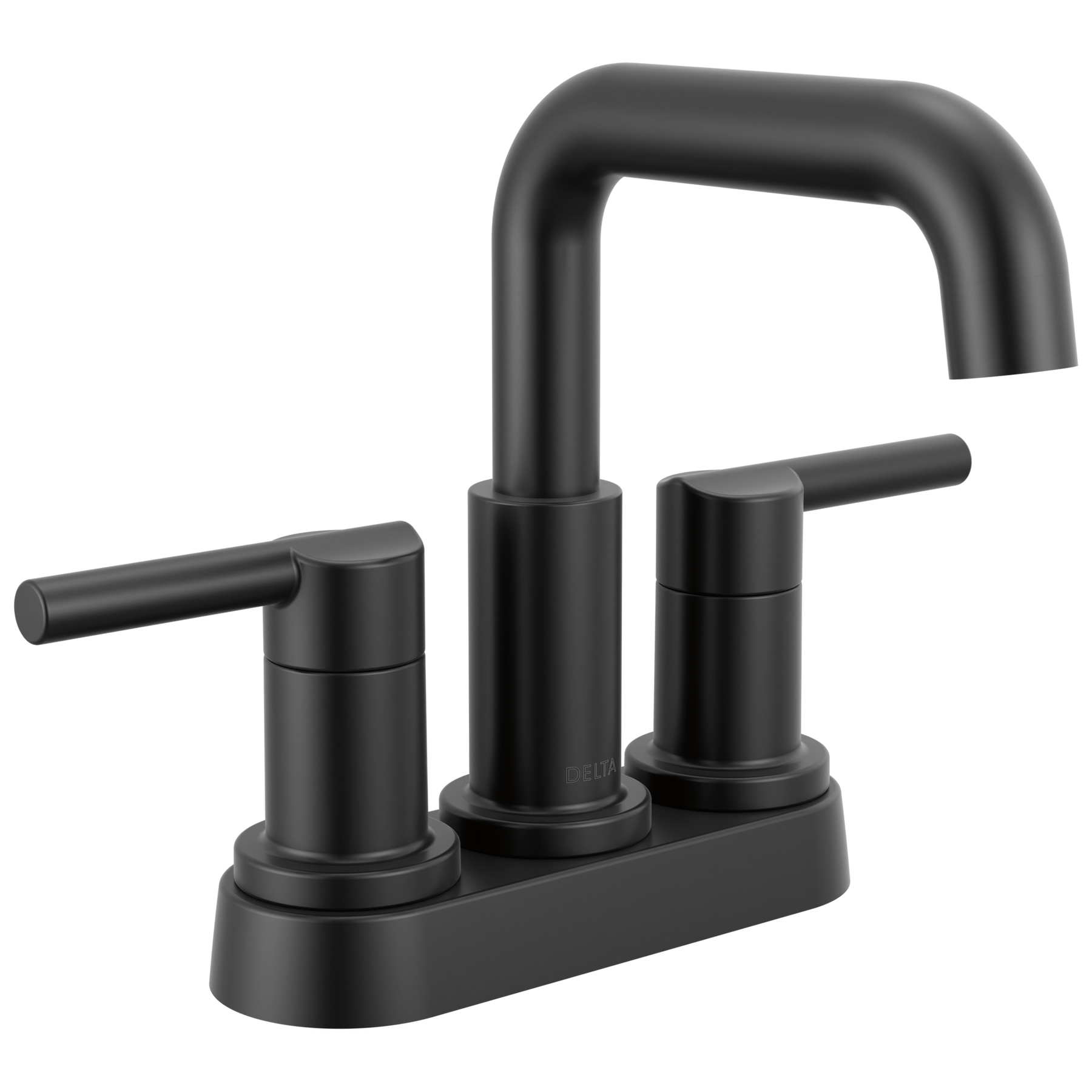 Two Handle Centerset Bathroom Faucet in Matte Black 25849LF-BL