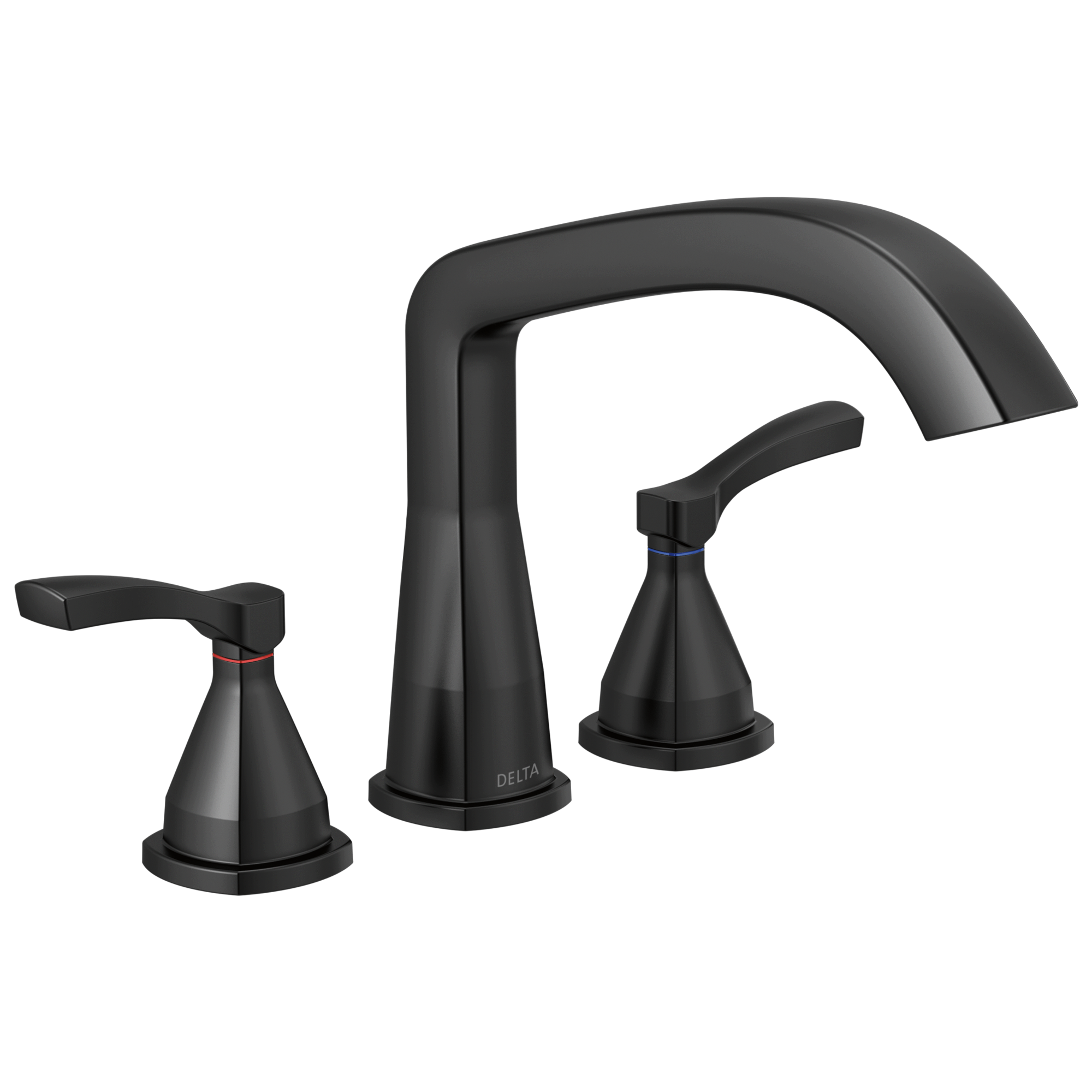 Delta Faucet Stryke Three Hole Roman Tub Trim - - Matte Black