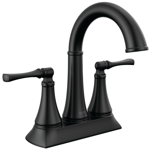 Two Handle Centerset Bathroom Faucet in Matte Black 25798LF-BL