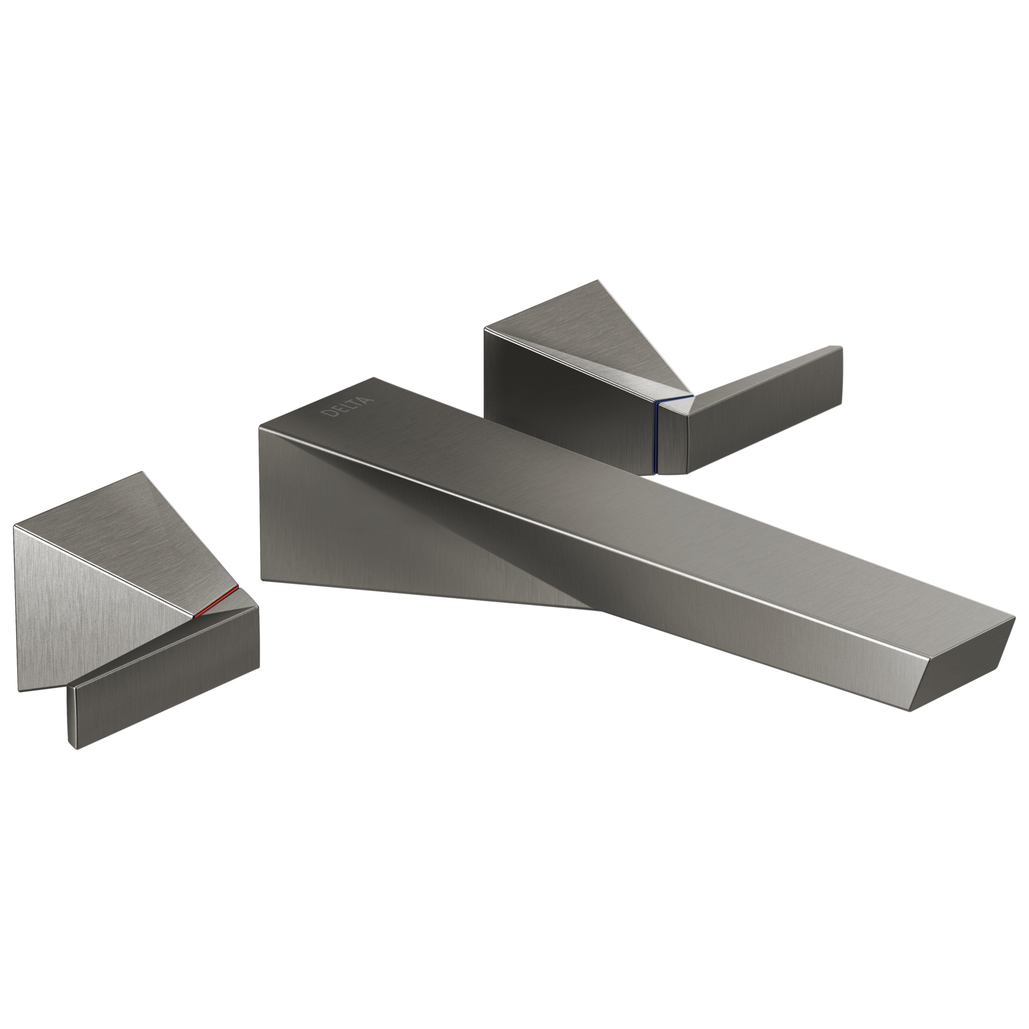 Delta Faucet TrillianE Two Handle Wall Mount Bathroom Faucet Trim - Lumicoat Black Stainless