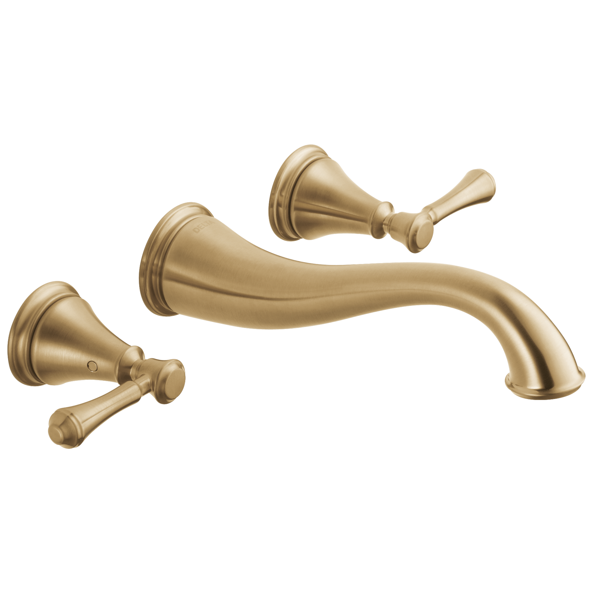 Delta Faucet CassidyE Two Handle Wall Mount Bathroom Faucet Trim - Champagne Bronze